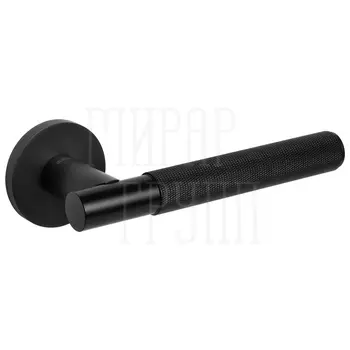 Дверная ручка на круглой розетке Fuaro (Фуаро) 'ABRASIVE' K.SLR52 черный