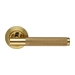 Дверная ручка Extreza "TUBA" (Туба) 126 на круглой розетке R05, полированное золото