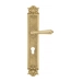 Дверная ручка Venezia 'VIGNOLE' на планке PL97, полированная латунь (cyl)