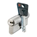 Цилиндровый механизм ключ-ключ Mul-T-Lock 7x7 80 mm (35+10+35), никель + флажок