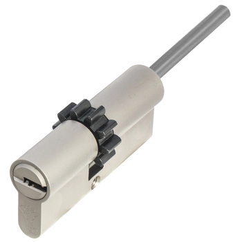 Цилиндровый механизм ключ-длинный шток Mul-T-Lock (Светофор) Integrator 86 mm (50+10+26) никель + шестерня