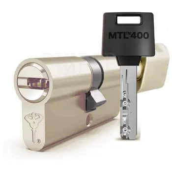 Цилиндровый механизм ключ-вертушка Mul-T-Lock (Светофор) MTL400 93 mm (48+10+35) латунь + флажок