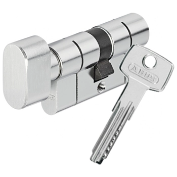 Профильный цилиндр ключ-вертушка ABUS KD6PSN Z35/K35 70 mm (30+10+30) с удлиненной шейкой ключа никель