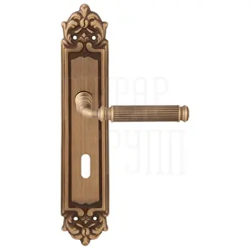 Дверная ручка на планке Melodia 290/229 Ranja матовая бронза (key)