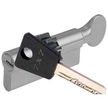 Цилиндровый механизм ключ-вертушка Mul-T-Lock 7x7 81 mm (38+10+33) никель + шестерня