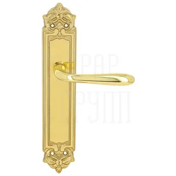 Дверная ручка Extreza 'ALDO' (Альдо) 331 на планке PL02 полированная латунь (key)