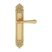 Дверная ручка Extreza 'PIERO' (Пиеро) 326 на планке PL02, матовая латунь (key)