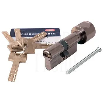 Цилиндровый механизм Abus Bravus.3500 MX MAGNET ключ-вертушка 160 mm (80+10+70) черный никель