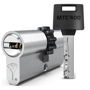 Цилиндровый механизм ключ-ключ Mul-T-Lock (Светофор) MTL400 96 mm (26+10+60) никель + шестерня