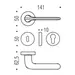 Дверная ручка на розетке Colombo Roboquattro ID 41 + key, схема