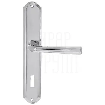 Дверная ручка Extreza 'SANDRO' (Сандро) 332 на планке PL01 полированный хром (key)