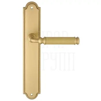 Дверная ручка Extreza 'BENITO' (Бенито) 307 на планке PL03 матовая латунь (key)