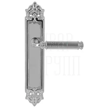 Дверная ручка Extreza 'BENITO' (Бенито) 307 на планке PL02 полированный хром (key)
