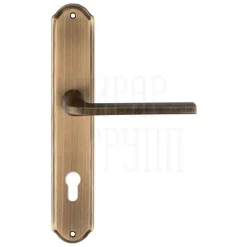 Дверная ручка Extreza 'TERNI' (Терни) 320 на планке PL01 матовая бронза (cyl)