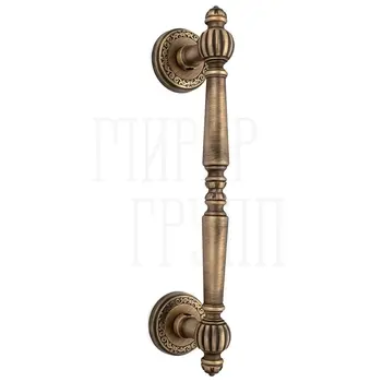 Ручка дверная скоба Extreza 'DANIEL' (Даниель) на круглых розетках R06 матовая бронза