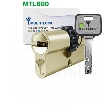 Цилиндровый механизм ключ-ключ Mul-T-Lock (Светофор) MTL800 71 mm (28+10+33) латунь + шестерня