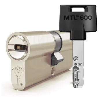 Цилиндровый механизм ключ-ключ Mul-T-Lock (Светофор) MTL600 115 mm (45+10+60) латунь + флажок