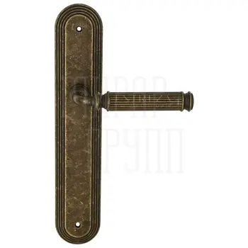 Дверная ручка Extreza 'BENITO' (Бенито) 307 на планке PL05 античная бронза (cyl)