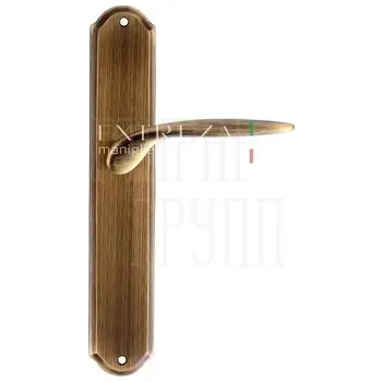 Дверная ручка Extreza 'CALIPSO' (Калипсо) 311 на планке PL01 матовая бронза (cyl)