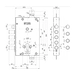 Корпус Mottura (Моттура) врезного замка с защёлкой 84.515W800B Универсальный, схема