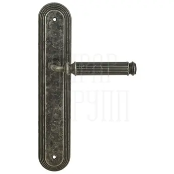 Дверная ручка Extreza 'BENITO' (Бенито) 307 на планке PL05 античное серебро (wc)
