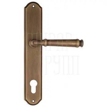 Дверная ручка Fratelli Cattini 'FARFALLA' на планке PL02 матовая бронза (cyl)