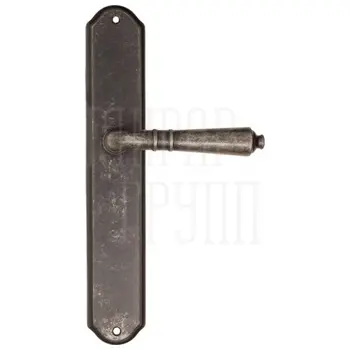 Дверная ручка Fratelli Cattini 'TOSCANA' на планке PL02 античное серебро