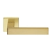 Дверная ручка на квадратной розетке Morelli Luxury 'Horizont', матовое золото