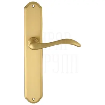 Дверная ручка Extreza 'AGATA' (Агата) 310 на планке PL01 матовое золото (pass)