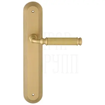 Дверная ручка Extreza 'BENITO' (Бенито) 307 на планке PL05 матовая латунь (key)