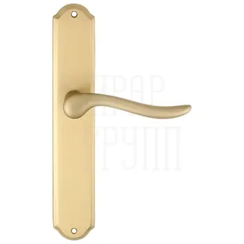 Дверная ручка Extreza 'TOLEDO' (Толедо) 323 на планке PL01 матовая латунь (key)