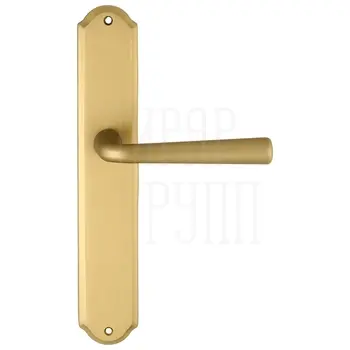 Дверная ручка Extreza 'SANDRO' (Сандро) 332 на планке PL01 матовое золото (pass)