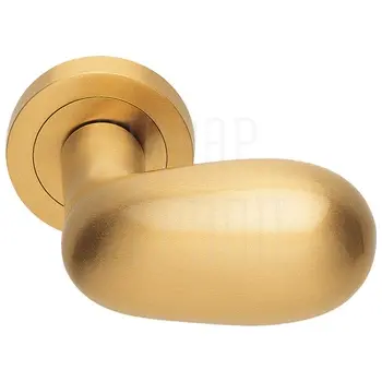 Дверные ручки на розетке Morelli Luxury 'Uovo' матовое золото