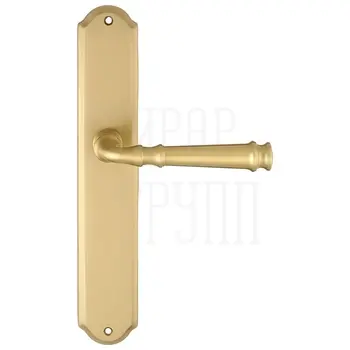 Дверная ручка Extreza 'BONO' (Боно) 328 на планке PL01 матовая латунь (key)