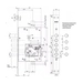 Замок Mottura (Моттура) врезной сувальдный с защёлкой 52.Y535M-D MyKey (правый), ключ 40 мм, схема