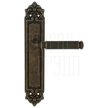 Дверная ручка Extreza 'BENITO' (Бенито) 307 на планке PL02 античная бронза (wc)