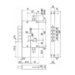 Замок врезной Cisa (Чиза) сувальдный с защёлкой NEW CAMBIO FACILE 57.665.48 (тех. упаковка) ключ 64 мм, схема