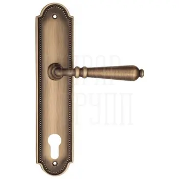 Дверная ручка Fratelli Cattini 'NAPOLI' на планке PL248 матовая бронза (cyl)