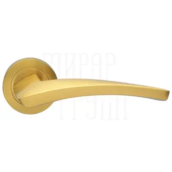 Дверные ручки на розетке Morelli Luxury 'Wind' матовое золото