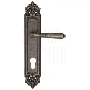 Дверная ручка Fratelli Cattini 'TOSCANA' на планке PL96 античное серебро (cyl)