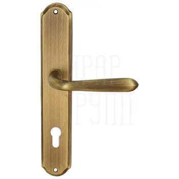 Дверная ручка Extreza 'ALDO' (Альдо) 331 на планке PL01 матовая бронза (cyl)