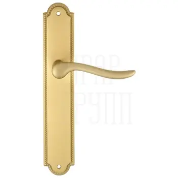 Дверная ручка Extreza 'TOLEDO' (Толедо) 323 на планке PL03 матовая латунь (key)