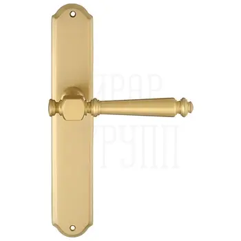 Дверная ручка Extreza 'VERONIKA' (Вероника) 325 на планке PL01 матовая латунь (key)