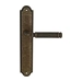 Дверная ручка Extreza 'BENITO' (Бенито) 307 на планке PL03, античная бронза (key)