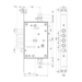 Замок врезной Mottura (Моттура) сувальдный с защёлкой 52.771, схема