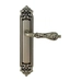 Дверная ручка Extreza 'GRETA' (Грета) 302 на планке PL02, старинное серебро (cyl)