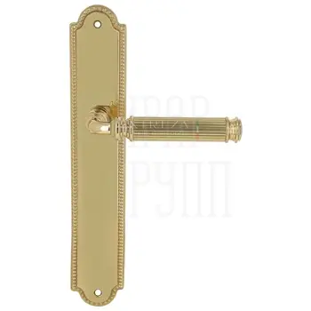 Дверная ручка Extreza 'BENITO' (Бенито) 307 на планке PL03 полированная латунь (key)