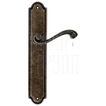 Дверная ручка Extreza 'LINA' (Лина) 313 на планке PL03 античная бронза