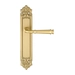 Дверная ручка Extreza 'BONO' (Боно) 328 на планке PL02, матовая латунь (key)