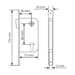 Защелка магнитная под цилиндр Morelli MM 2085, врезная, схема